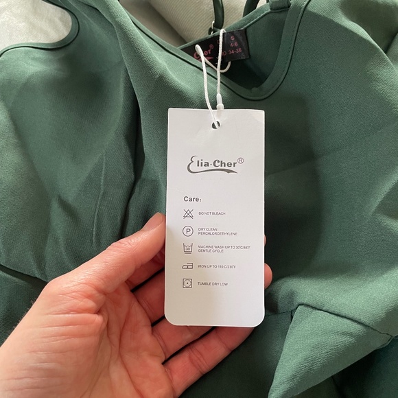 Eliacher Women's Deep V Neck Spaghetti Straps Dress with pockets - Picture 7 of 8